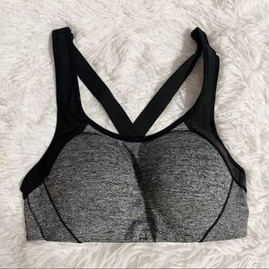 34B Victoria's Secret Sport Padded Sports Bra Criss Cross Back Melange VSX